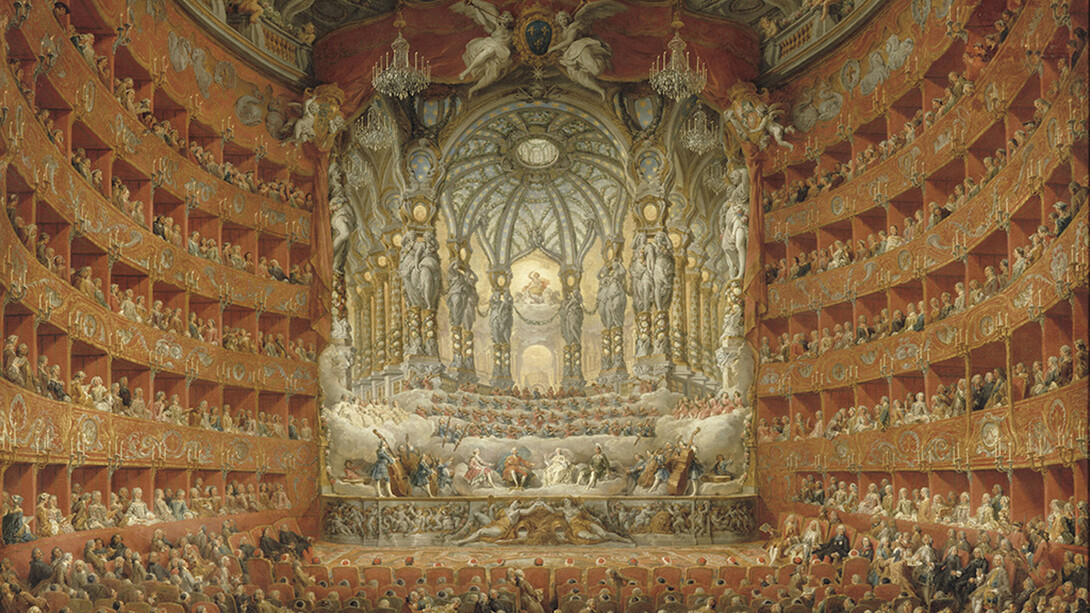 The Musical Performance in the Teatro Argentina in Honor of the Marriage of the Dauphin, 1747, Giovanni Paolo Panini, oil on canvas. Musée du Louvre, Département des Peintures. Image © RMN-Grand Palais / Art Resource, NY