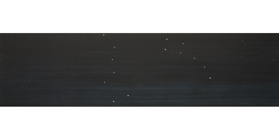 Ed Ruscha, The Dippers, 1982, Oil on canvas, 32 x 120 inches, 81.3 x 304.8 cm ©Ed Ruscha. Courtesy of the artist and Gagosian.