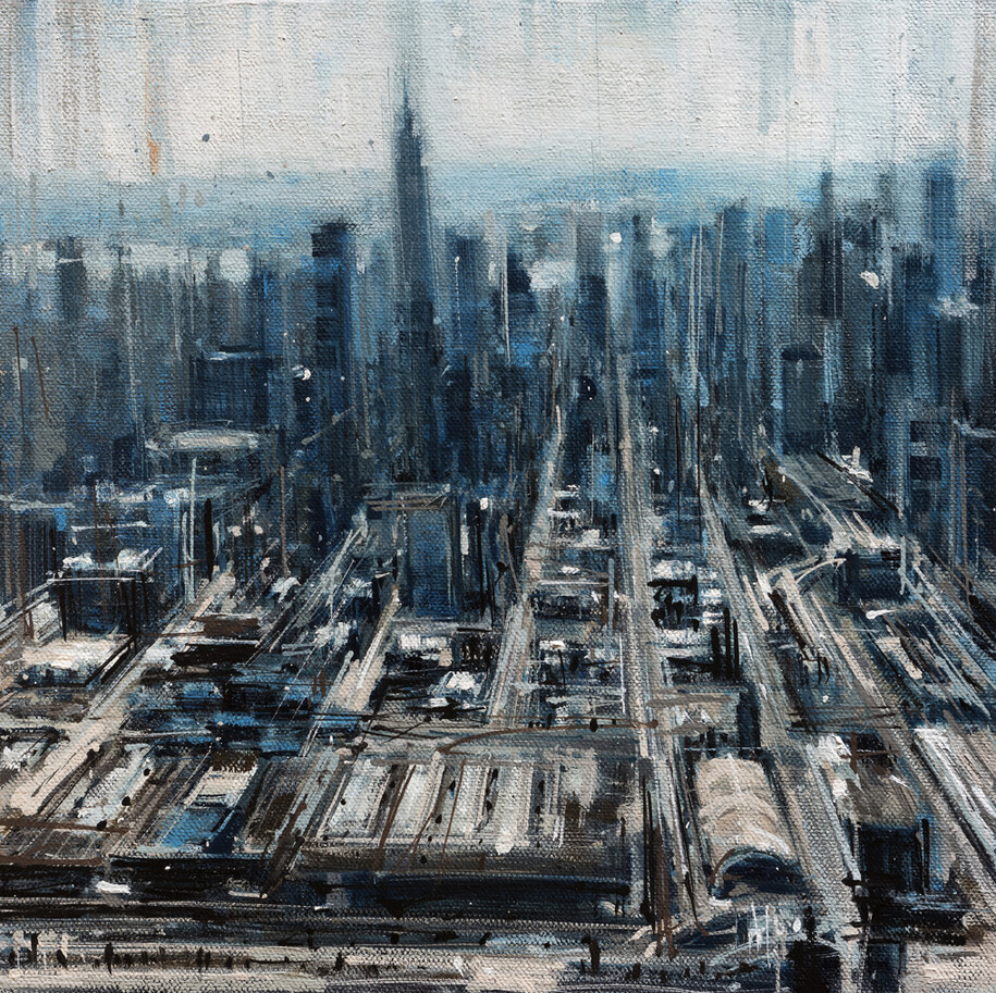 Valerio D'Ospin,a Manhattan Study, 30,5 x 30,5 cm