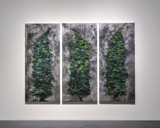 Roshanak Aminelahi, Exhibition view. Courtesy of Ayyam Gallery