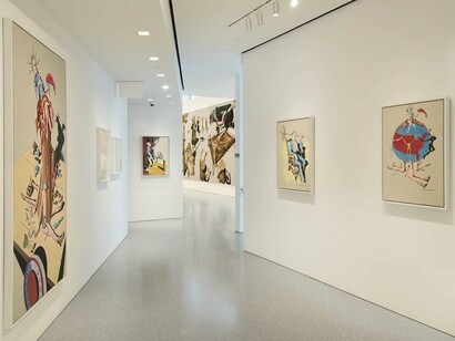 Benny Andrews, The Bicentennial Series, Exhbiition view. Courtesy of Michael Rosenfeld Gallery