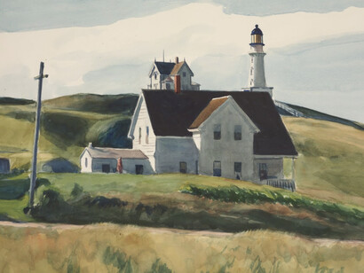 Edward Hopper, Hill and Houses, Cape Elizabeth, Maine, 1927
