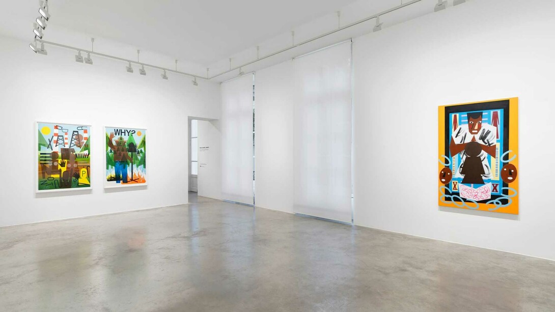 Nina Chanel Abney, Now what? Or what else? Vue de l'exposition. Avec l'aimable autorisation de Perrotin