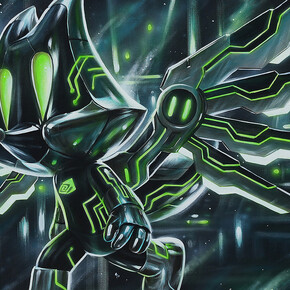 Cheese Arnon, Green chip (detail), 2025. Courtesy of Thinkspace Projects