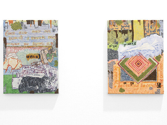 Installation view: Matt Damhave “Help is On Delay,” September 11 – October 24, 2015, Courtesy of White Columns
