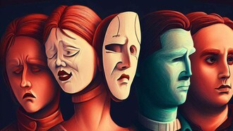 Maschere teatrali che rappresentano diverse emozioni