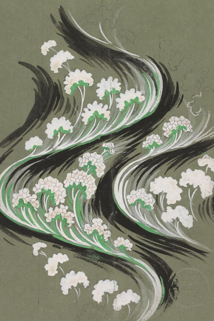 William Geskes (1877-1962), Untitled Jacquard Design, between 1895 and 1940, paint and pencil on paper. Gift of Karin Geskes Erny, 1993