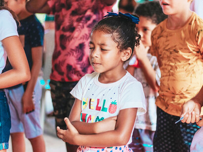 The children of São Luís, Maranhão, Brazil, standing together