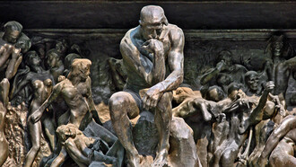 Auguste Rodin, El pensador en las puertas del Infierno, 1880-1900, Museo Rodin, París