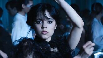 Wednesday at the final year dance, at the Angel Grove School, role played by American actress Jenny Ortega