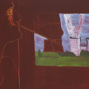 Bernard Gaube, Peintre sur le paysage - Fukushima, 2011, oil on canvas, 60 x 74 cm