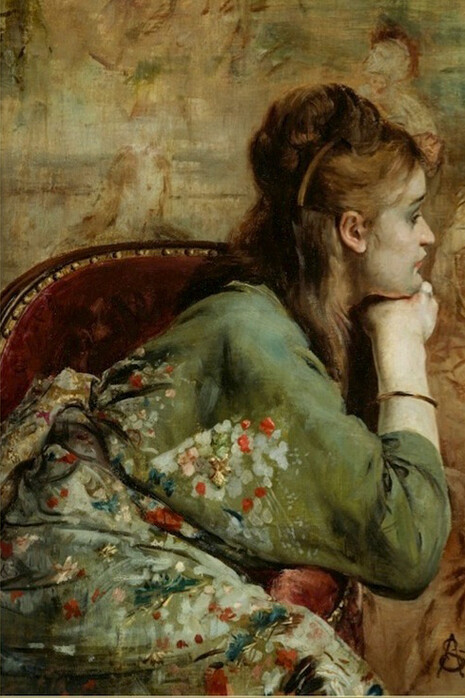 Alfred Stevens. Meditation. Oil on canvas. About 1872