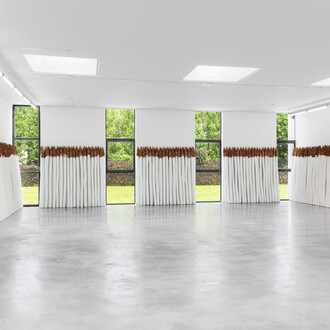Cinthia Marcelle, Fence mirage – MDD version, exhibition view. Courtesy of Museum Dhondt-Dhaenens