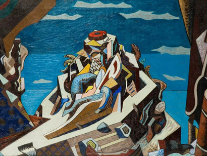 Ross Moffett, Conquest of Mexico, 1930. Courtesy of Childs Gallery