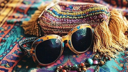 Acessórios Boho. As rendas, bordados e detalhes artesanais trazem identidade desse estilo tão desejado atualmente. E não se pode deixar de mencionar a vibrante paleta de cor, muitas das vezes com tons terrosos como o laranja-telha, e as estampas florais super coloridas e padrões psicodélicos