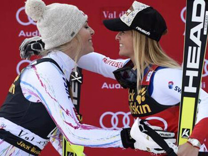Lindsey Vonn e Lara Gut sul podio