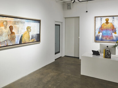 Robert Carter and Charles White in dialogue, exhibition view. Courtesy of ACA Galleries