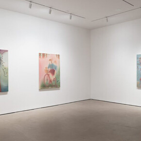 Xingzi Gu, Fluffing the foliage, exhibition view. Courtesy of Clearing 