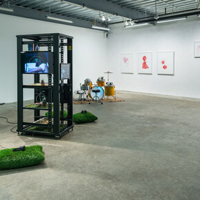 The Internet Archive’s 2018 Artist In Residence Exhibition. Courtesy of Ever Gold 