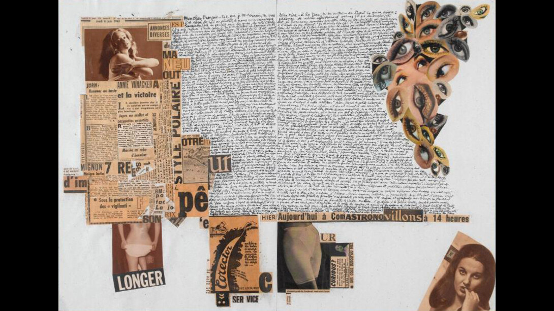 Jean-Jacques Lebel, Lettre à François Dufrêne (1963). Courtesy of Centre Pompidou