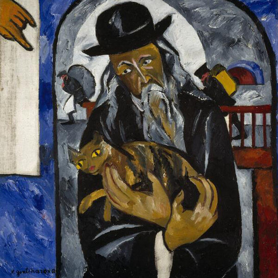 Natalya Goncharova, Rabbi with Cat