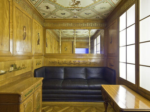 Cabin, in Built in Memory of a Passage on a Ship, Interior and furniture designed by: Alexis de Chateauneuf (1799-1853); Painted in 1830 by: Erwin Speckter (1806-1835) HamburgCloset from the country house of the lawyer Dr. Karl Sieveking (1787-1847), originally located in Hamburg-Hamm