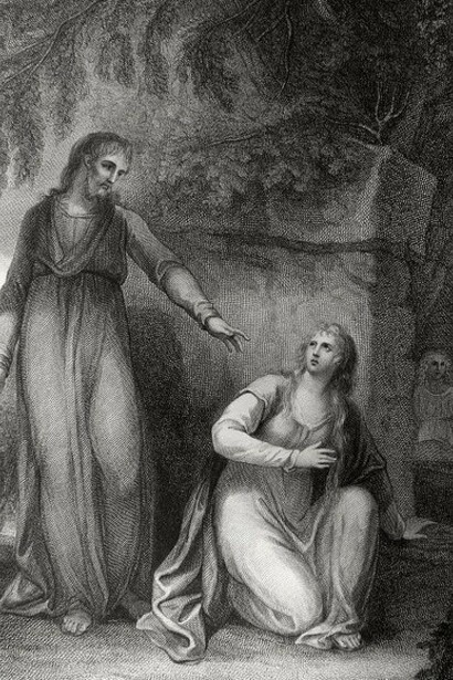 Gravura 5642 da Bíblia Bowyer: Jesus aparece a Maria Madalena