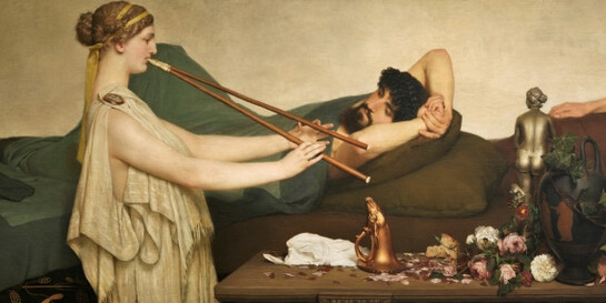 La siesta o Escena pompeyana 1868. Óleo sobre lienzo, 130 x 369 cm.