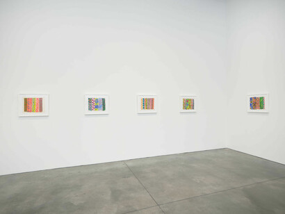 Kim MacConnel, Slice of life, exhibition view. Courtesy of Luhring Augustine Gallery