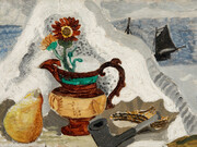 Christopher Wood (1901-1930) Still Life with Boats, St Ives, 1930 Oil on panel 222 x 540 cm, Swindon Museum & Art Gallery