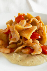 Trucciolotti di grano Saragolla con crema di cannellini 