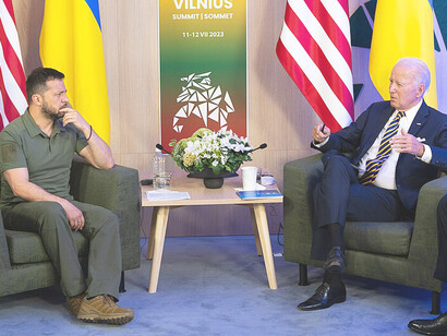 President Biden met with President Zelenskyy of Ukraine at the sidelines of 2023 NATO Summit