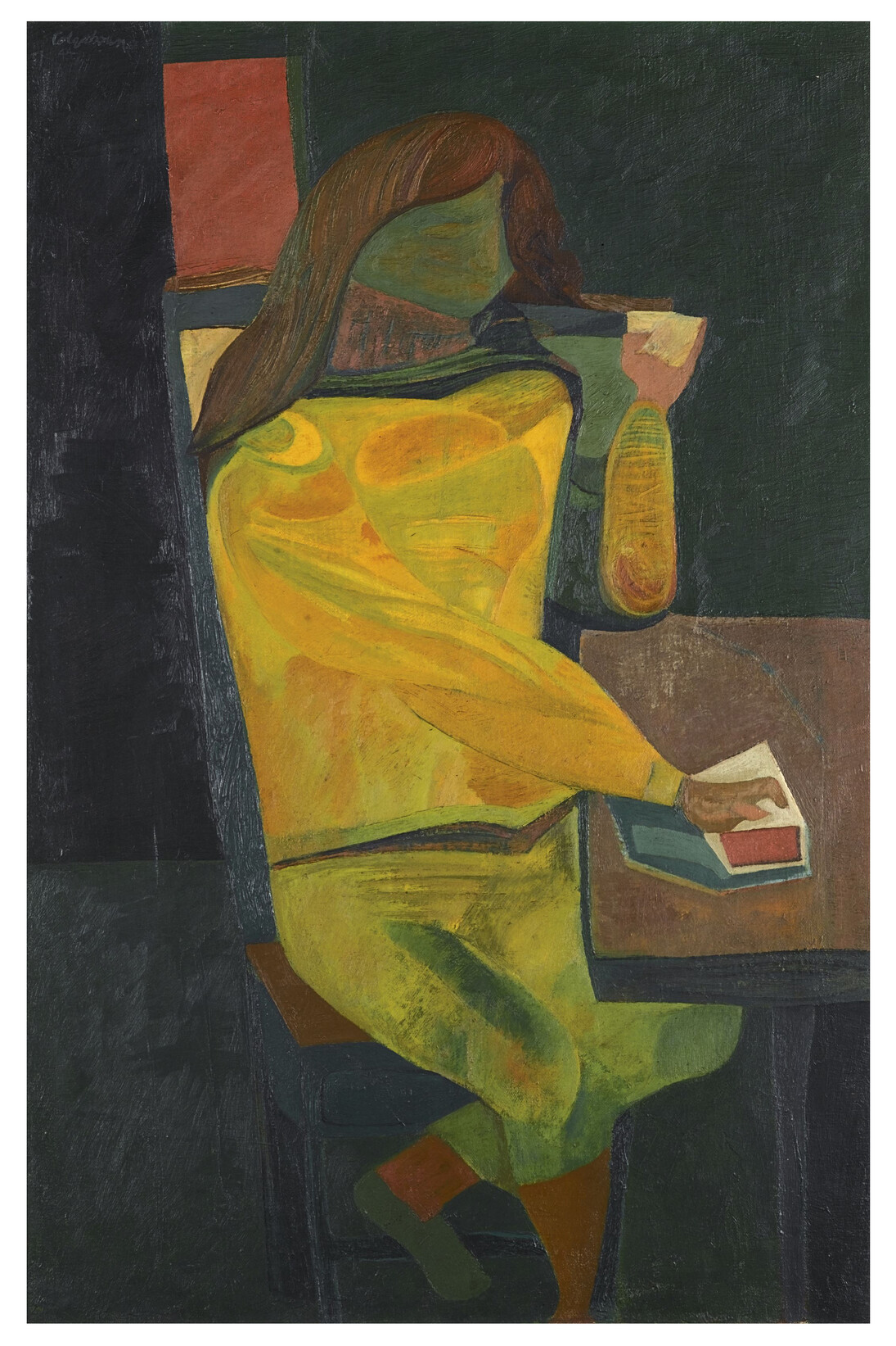 Robert MacBryde (1913-1966), Card Player, 1944, Oil on canvas, 76.2 x 51.3 cm, Collection: Scottish National Gallery of Modern Art: bequeathed by Mr Alan Stark, 1983 
