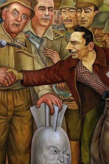 Detalle de "Gloriosa Victoria", témpera sobre lienzo, Diego Rivera, 1954