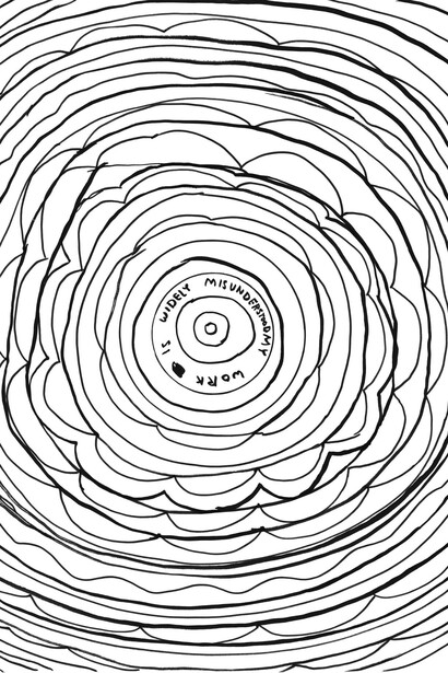 David Shrigley, My work is widely misunderstood (2024) (detail). Courtesy of Two Rooms 