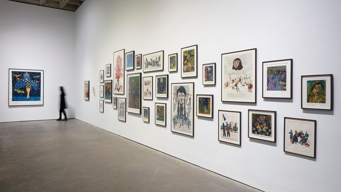 Marcel Dzama, I am the sun, I am the new year, vista de exhibición. Cortesía de Galería OMR 