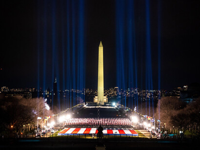 Campo de banderas en el National Mall, Washington, D.C.