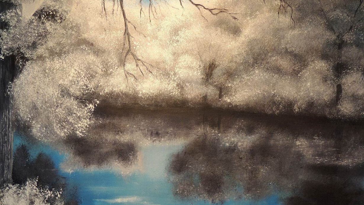 Janet Wilson, Winter Frost, Oil on Canvas, 24" x 30"