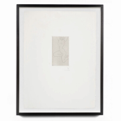 Henri Matisse, Nu assis sur la jambe droite, bras levés, 1931, 
Etching on Chine appliqué on Arches Velin paper,
14 3/4 x 11 1/4 in,
37.5 x 28.5 cm.
Edition of 25
