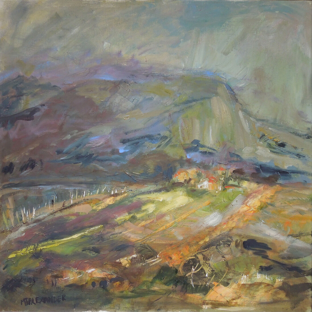 Mary-Jane Alexander, Blue Mountain, oil on canvas, 60 x 60 cm