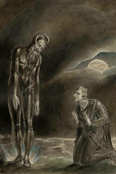 Amleto e il fantasma del padre, William Blake, 1806, British Museum, Londra, UK