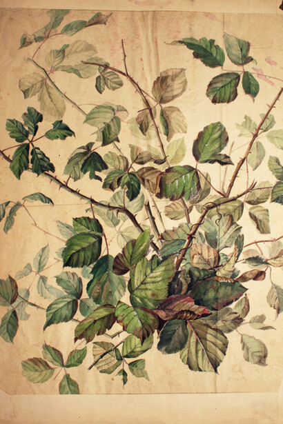 Paisaje y flores. Courtesy of Real Academia de Bellas Artes de San Fernando
