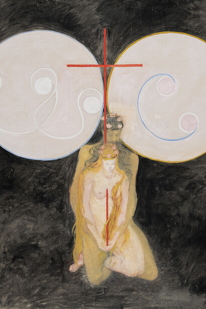 Hilma af Klint, Grandes pinturas de figuras, serie WU/rosa, grupo III (de stora figurmälningarn, serie WU/rosen, grupp III), n.º 6, 1907. Cortesía del Guggenheim Museum Bilbao