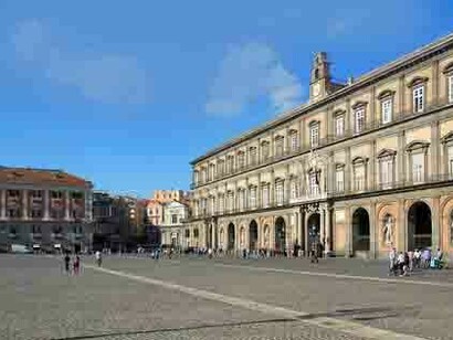 Palazzo Reale a Napoli dove ha sede la Biblioteca Nazionale di Napoli