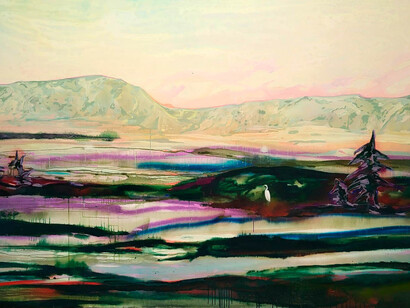 Kristína Mésároš, Origin, exhibition painting. Courtesy of Danubiana