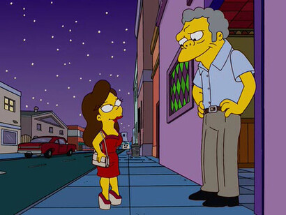 En un capítulo de Los Simpson, Moe ejerce la medicina instalando una clínica clandestina en su taberna