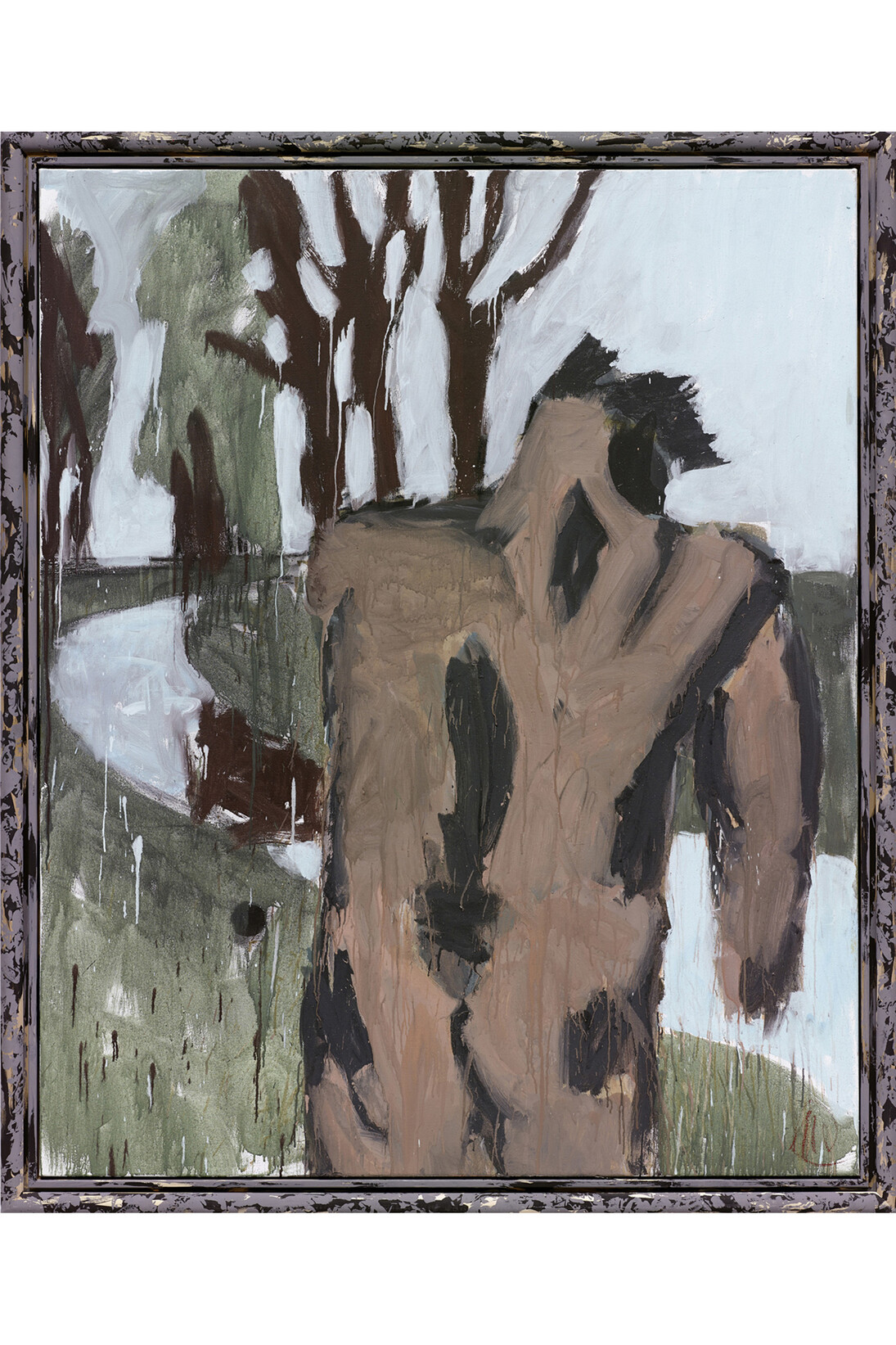 Markus Lüpertz, "Träumer", 2014, Mixed media on canvas in artist frame, 200 x 162 cm, 78 3/4 x 63 3/4 in