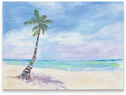 Karen Kilimnik,
the beach, 2023,
Acrylic on canvas,
98.4 × 135.9 cm,
38 3/4 × 53 1/2 inches
© Karen Kilimnik.
Courtesy the artist, Sprüth Magers and Galerie Eva
Presenhuber.
Photo: Lance Brewer