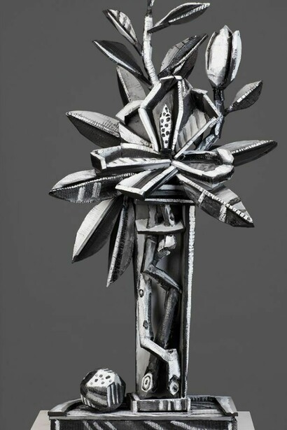 David Bates, Magnolia, 2013, bronze with paint and patina, 42 x 18 x 14 inches. Collection of the artist. Photo: Kevin Todora, courtesy of Talley Dunn Gallery © David Bates