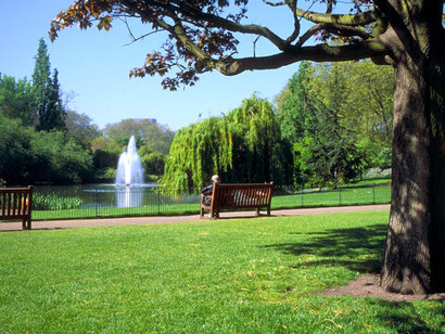 Water games in a park